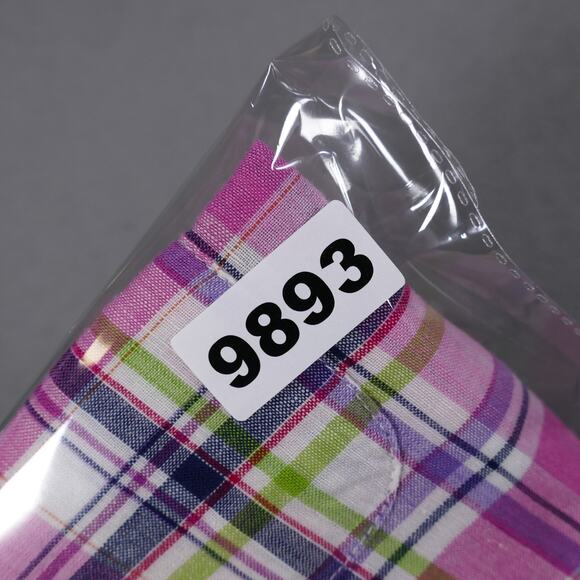 Alan Flusser Shirt Men's Large Linen Cotton Button Up Pink Pocket Long Sleeve - Picture 15 of 15